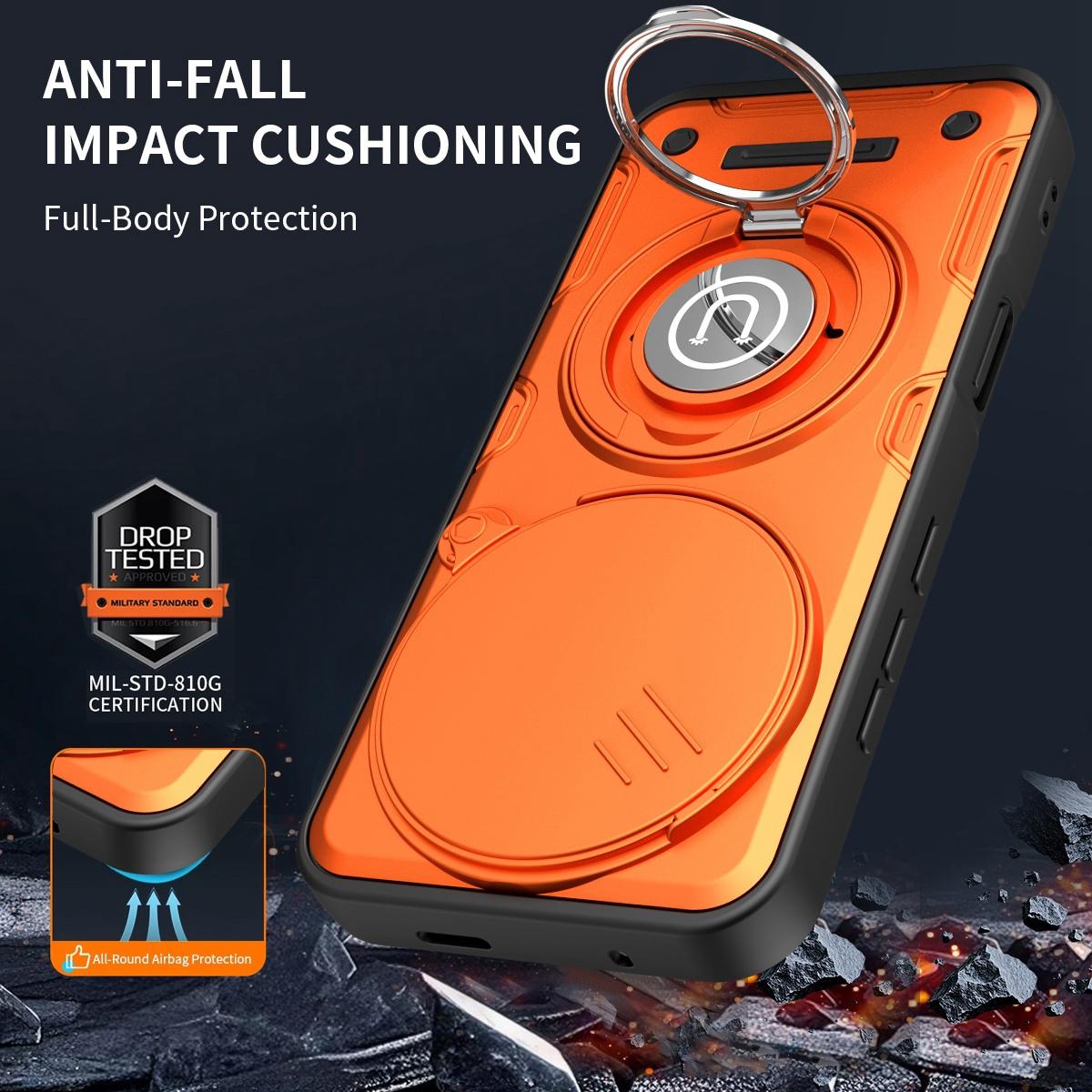 Honor Magic8 Pro 5G Magnetic Sliding Camshield Holder Phone Case with Lens Protection Cover, Built-in Kickstand, Shockproof PC TPU Back Cover, Car Mount Compatible Protective Case
