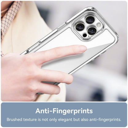 Apple iPhone 16 Pro Max Electroplated Buttons TPU Acrylic Phone Case with Screen Protector - Heavy Duty Shockproof Cover, Air Cushion Corners, Raised Camera & Screen Protection, HD Tempered Glass Full Coverage Protective Case