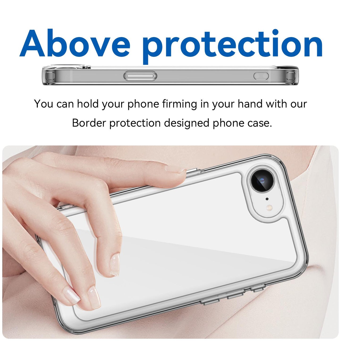 Apple iPhone 17e Electroplated Buttons TPU Acrylic Phone Case with Screen Protector - Heavy Duty Shockproof Cover, Air Cushion Corners, Raised Camera & Screen Protection, HD Tempered Glass Full Coverage Protective Case