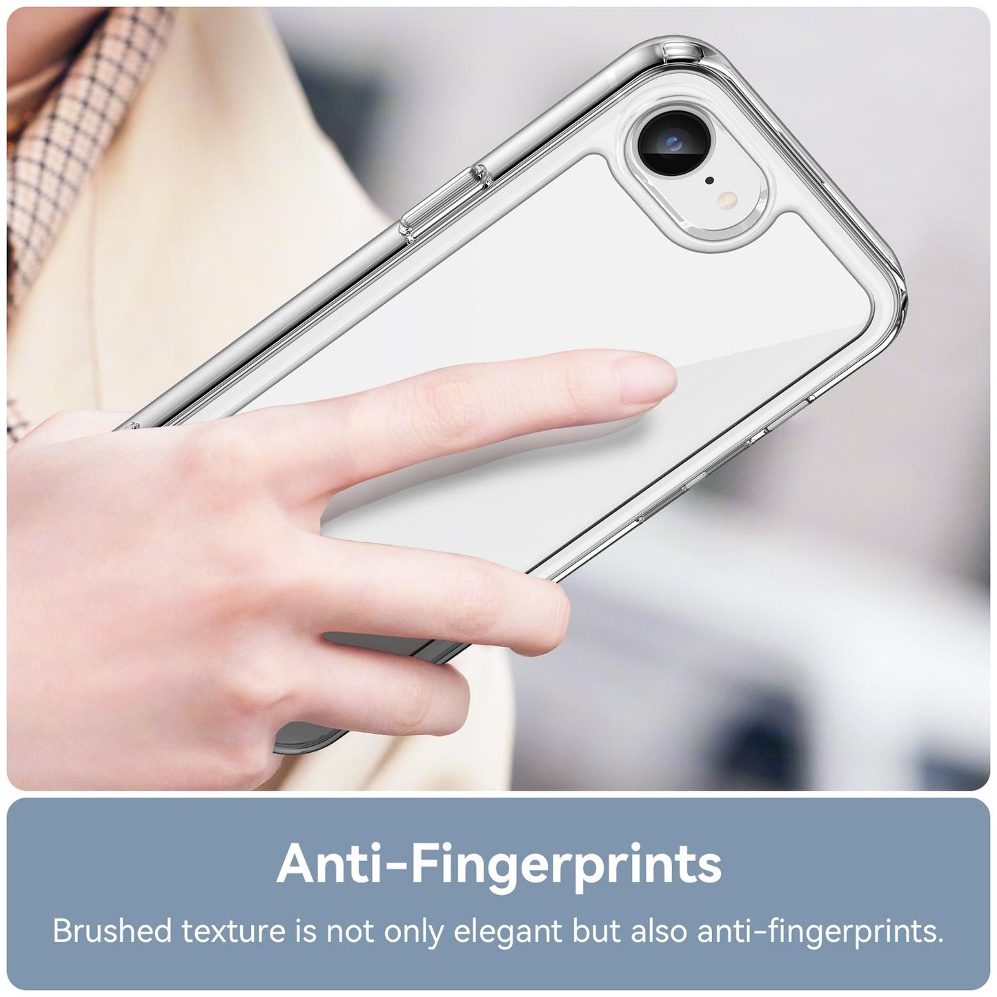 Apple iPhone 16e Electroplated Buttons TPU Acrylic Phone Case with Screen Protector - Heavy Duty Shockproof Cover, Air Cushion Corners, Raised Camera & Screen Protection, HD Tempered Glass Full Coverage Protective Case
