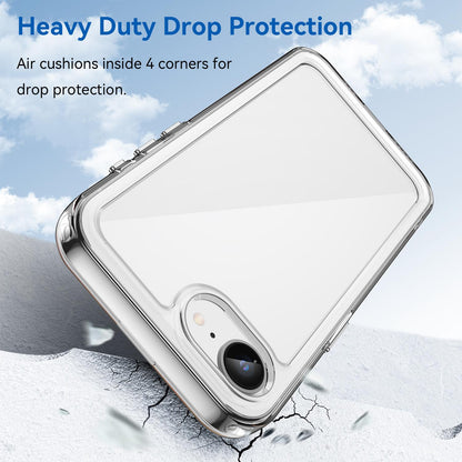 Apple iPhone 17e Electroplated Buttons TPU Acrylic Phone Case with Screen Protector - Heavy Duty Shockproof Cover, Air Cushion Corners, Raised Camera & Screen Protection, HD Tempered Glass Full Coverage Protective Case