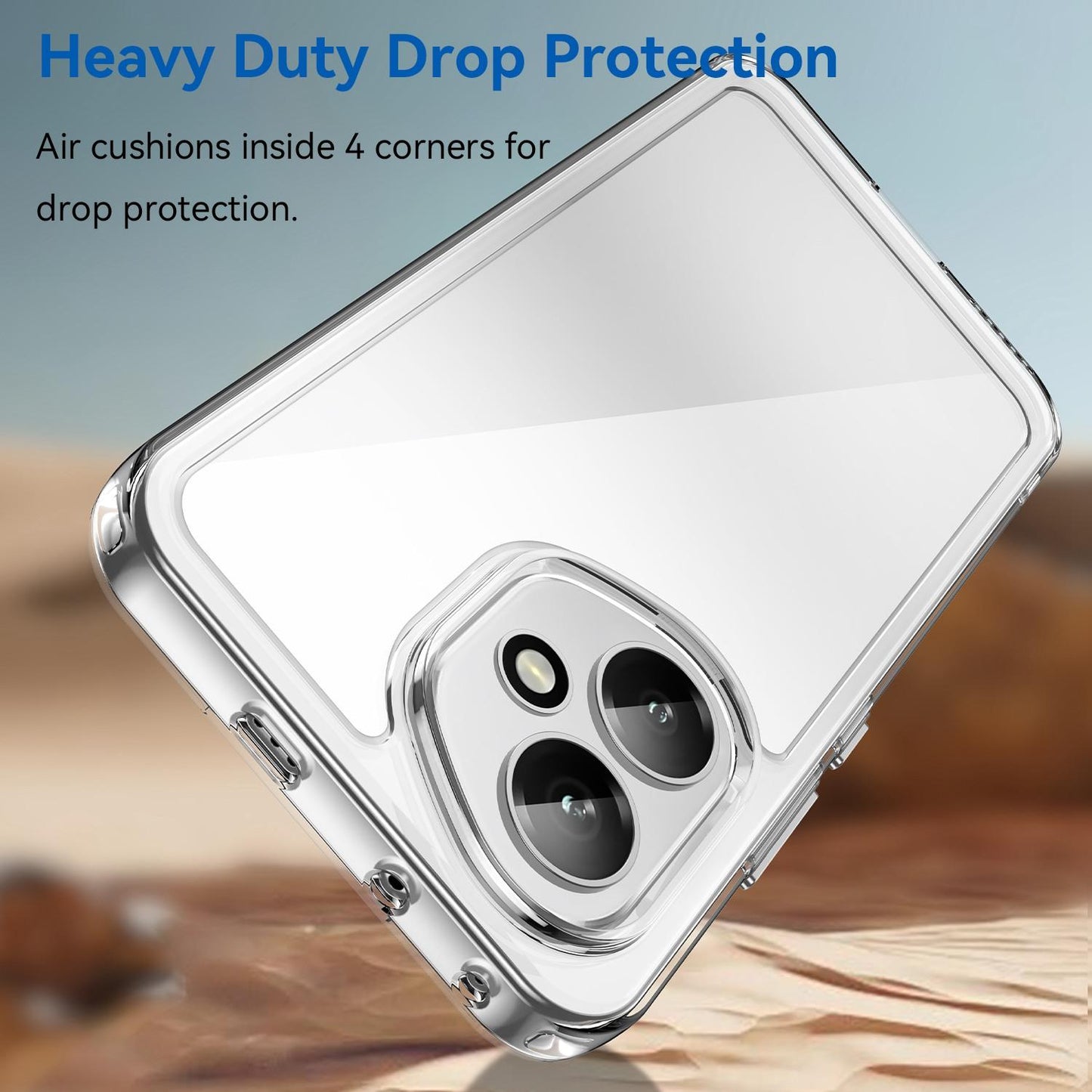Honor 400 156.5mm Electroplated Buttons TPU Acrylic Phone Case with Screen Protector - Heavy Duty Shockproof Cover, Air Cushion Corners, Raised Camera & Screen Protection, HD Tempered Glass Full Coverage Protective Case