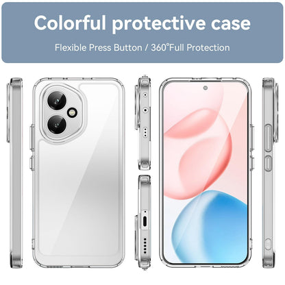 Honor 400 156.5mm Electroplated Buttons TPU Acrylic Phone Case with Screen Protector - Heavy Duty Shockproof Cover, Air Cushion Corners, Raised Camera & Screen Protection, HD Tempered Glass Full Coverage Protective Case