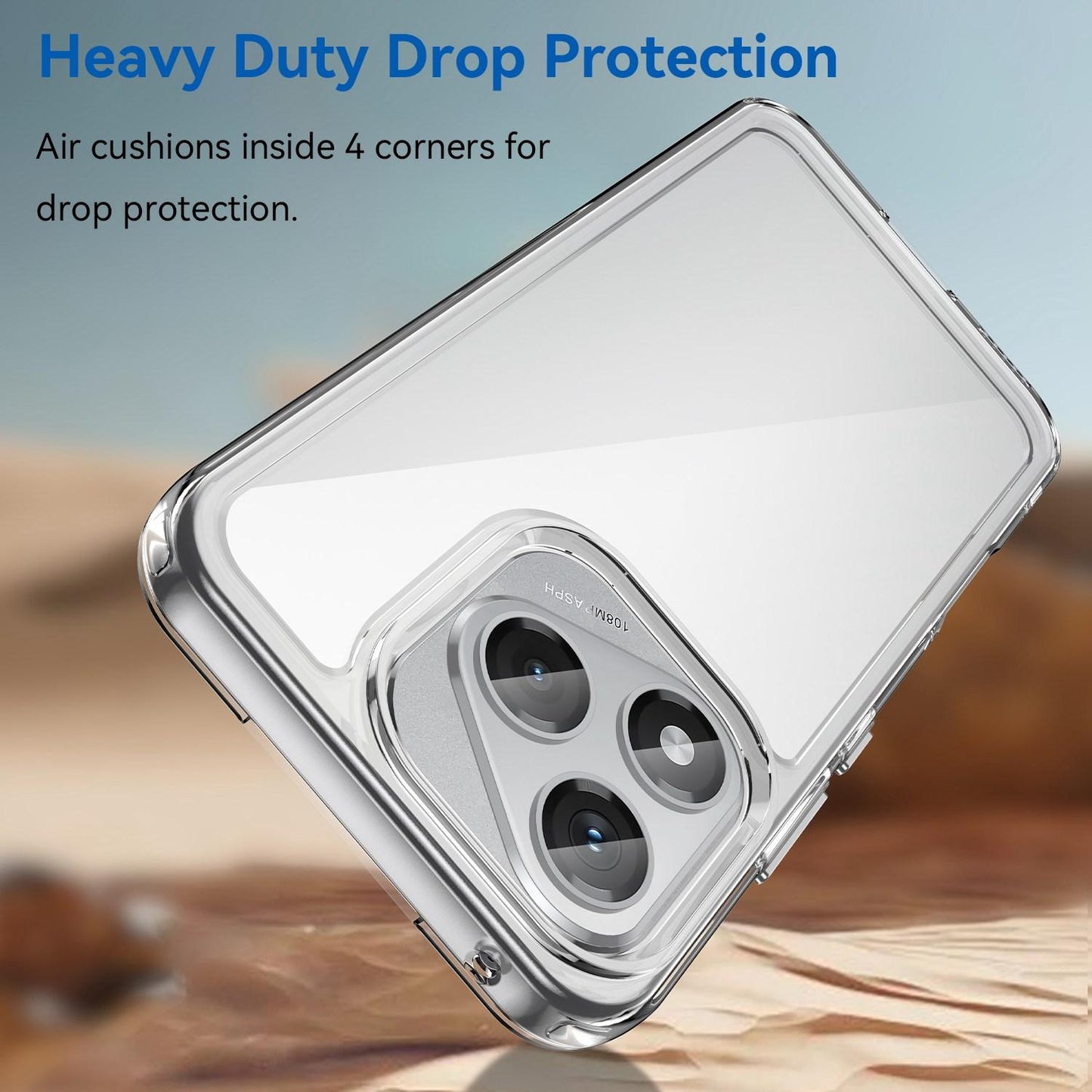 Honor 400 Lite Electroplated Buttons TPU Acrylic Phone Case with Screen Protector - Heavy Duty Shockproof Cover, Air Cushion Corners, Raised Camera & Screen Protection, HD Tempered Glass Full Coverage Protective Case