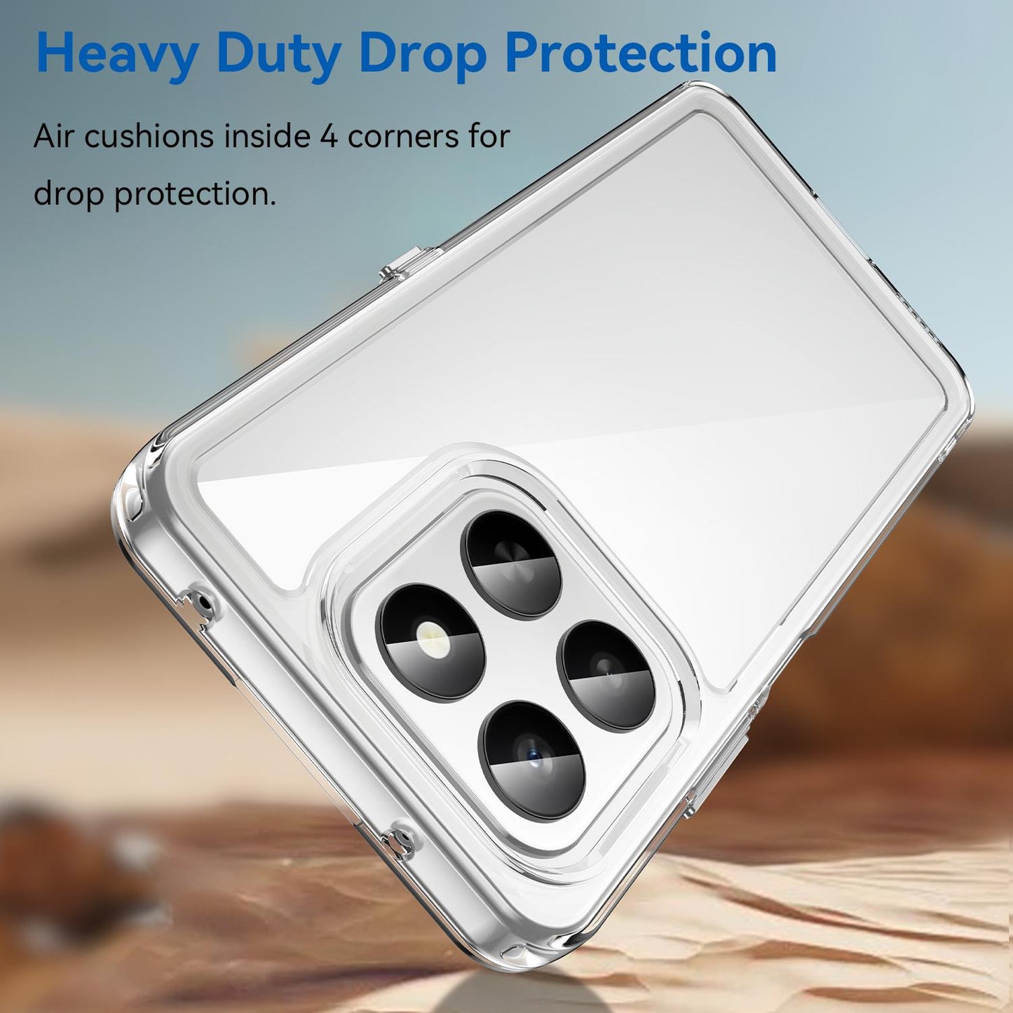 Honor 400 Smart 5G Electroplated Buttons TPU Acrylic Phone Case with Screen Protector - Heavy Duty Shockproof Cover, Air Cushion Corners, Raised Camera & Screen Protection, HD Tempered Glass Full Coverage Protective Case