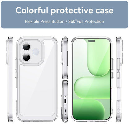 Honor 600 Lite Electroplated Buttons TPU Acrylic Phone Case with Screen Protector - Heavy Duty Shockproof Cover, Air Cushion Corners, Raised Camera & Screen Protection, HD Tempered Glass Full Coverage Protective Case