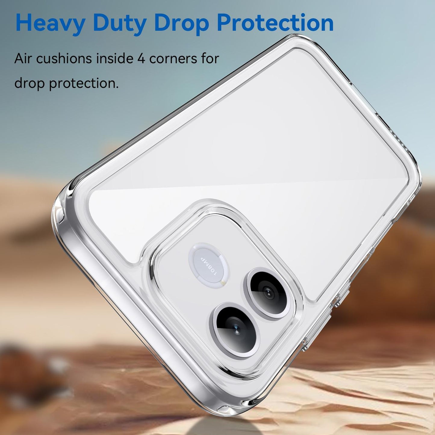 Honor 600 Lite Electroplated Buttons TPU Acrylic Phone Case with Screen Protector - Heavy Duty Shockproof Cover, Air Cushion Corners, Raised Camera & Screen Protection, HD Tempered Glass Full Coverage Protective Case