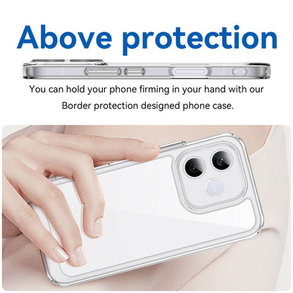 Honor 600 Lite Electroplated Buttons TPU Acrylic Phone Case with Screen Protector - Heavy Duty Shockproof Cover, Air Cushion Corners, Raised Camera & Screen Protection, HD Tempered Glass Full Coverage Protective Case