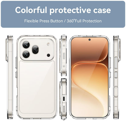 Honor 600 Electroplated Buttons TPU Acrylic Phone Case with Screen Protector - Heavy Duty Shockproof Cover, Air Cushion Corners, Raised Camera & Screen Protection, HD Tempered Glass Full Coverage Protective Case