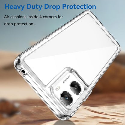 Motorola Moto G06 Power 4G Electroplated Buttons TPU Acrylic Phone Case with Screen Protector - Heavy Duty Shockproof Cover, Air Cushion Corners, Raised Camera & Screen Protection, HD Tempered Glass Full Coverage Protective Case