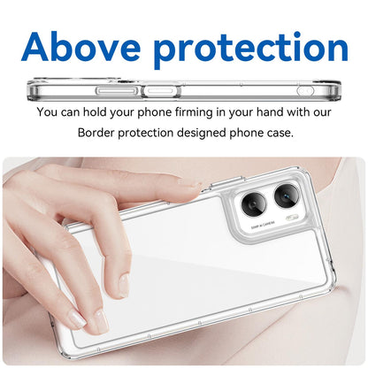 Motorola Moto G06 Power 4G Electroplated Buttons TPU Acrylic Phone Case with Screen Protector - Heavy Duty Shockproof Cover, Air Cushion Corners, Raised Camera & Screen Protection, HD Tempered Glass Full Coverage Protective Case