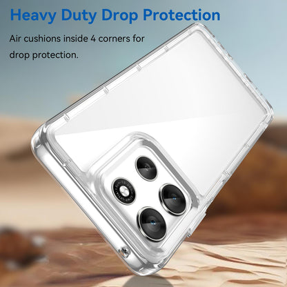 Motorola Moto G56 5G Electroplated Buttons TPU Acrylic Phone Case with Screen Protector - Heavy Duty Shockproof Cover, Air Cushion Corners, Raised Camera & Screen Protection, HD Tempered Glass Full Coverage Protective Case