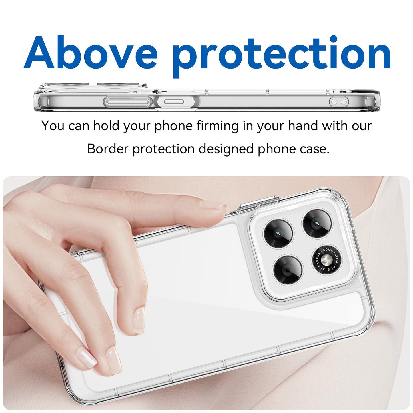 Motorola Moto G77 5G Electroplated Buttons TPU Acrylic Phone Case with Screen Protector - Heavy Duty Shockproof Cover, Air Cushion Corners, Raised Camera & Screen Protection, HD Tempered Glass Full Coverage Protective Case