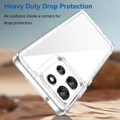 Motorola Moto G86 5G Electroplated Buttons TPU Acrylic Phone Case with Screen Protector - Heavy Duty Shockproof Cover, Air Cushion Corners, Raised Camera & Screen Protection, HD Tempered Glass Full Coverage Protective Case