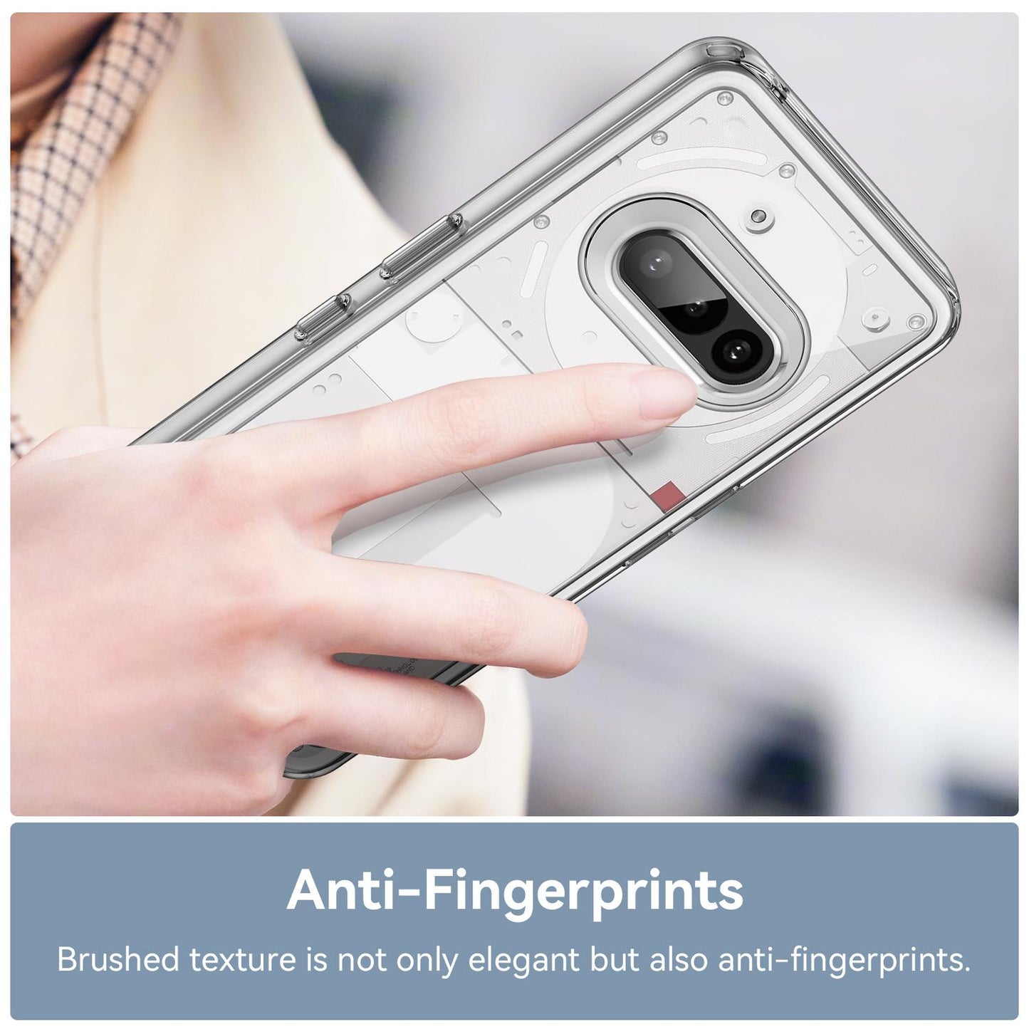 Nothing Phone 3a Electroplated Buttons TPU Acrylic Phone Case with Screen Protector - Heavy Duty Shockproof Cover, Air Cushion Corners, Raised Camera & Screen Protection, HD Tempered Glass Full Coverage Protective Case
