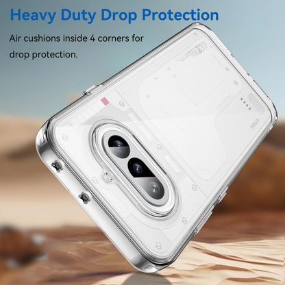 Nothing Phone 4a Electroplated Buttons TPU Acrylic Phone Case with Screen Protector - Heavy Duty Shockproof Cover, Air Cushion Corners, Raised Camera & Screen Protection, HD Tempered Glass Full Coverage Protective Case