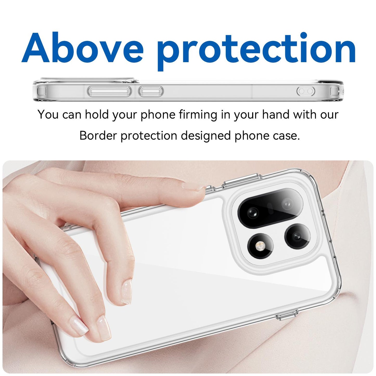 OnePlus 15 5G Electroplated Buttons TPU Acrylic Phone Case with Screen Protector - Heavy Duty Shockproof Cover, Air Cushion Corners, Raised Camera & Screen Protection, HD Tempered Glass Full Coverage Protective Case