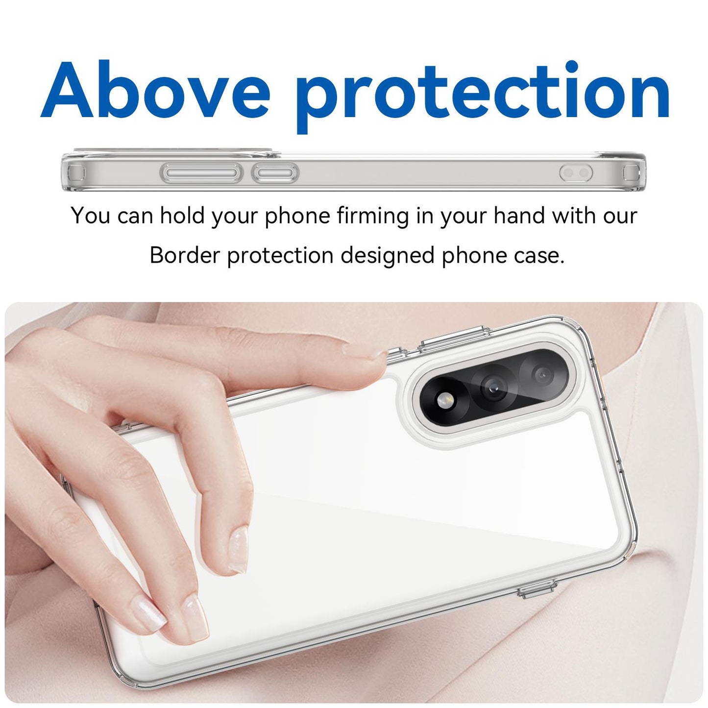 OnePlus Ace 5 Ultra 5G Electroplated Buttons TPU Acrylic Phone Case with Screen Protector - Heavy Duty Shockproof Cover, Air Cushion Corners, Raised Camera & Screen Protection, HD Tempered Glass Full Coverage Protective Case