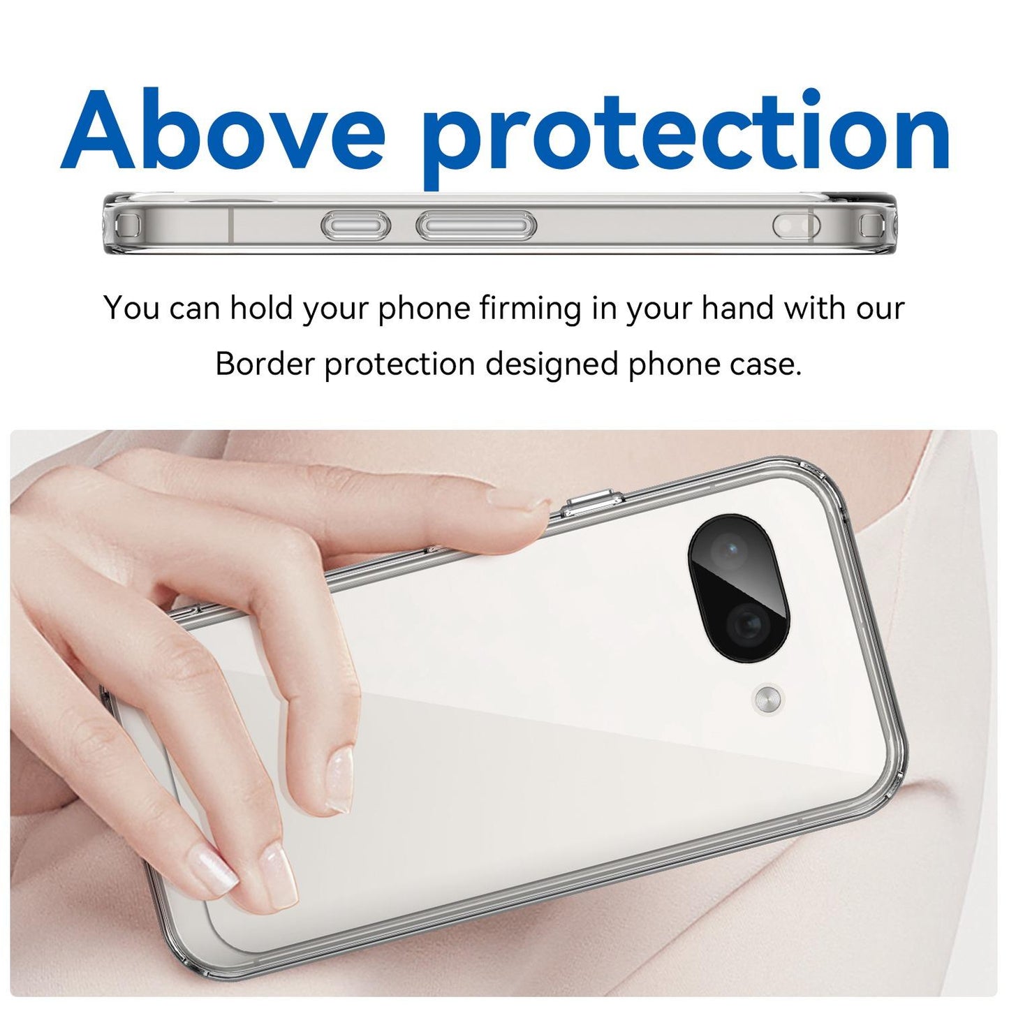 Google Pixel 9a Electroplated Buttons TPU Acrylic Phone Case with Screen Protector - Heavy Duty Shockproof Cover, Air Cushion Corners, Raised Camera & Screen Protection, HD Tempered Glass Full Coverage Protective Case