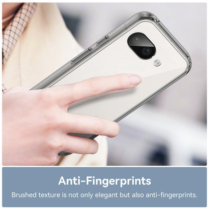 Google Pixel 9a Electroplated Buttons TPU Acrylic Phone Case with Screen Protector - Heavy Duty Shockproof Cover, Air Cushion Corners, Raised Camera & Screen Protection, HD Tempered Glass Full Coverage Protective Case