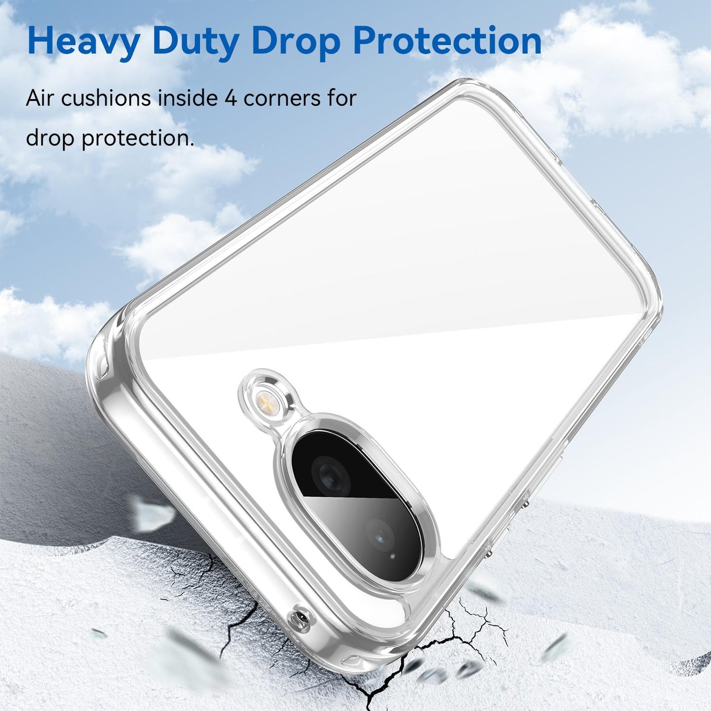 Google Pixel 10a Electroplated Buttons TPU Acrylic Phone Case with Screen Protector - Heavy Duty Shockproof Cover, Air Cushion Corners, Raised Camera & Screen Protection, HD Tempered Glass Full Coverage Protective Case
