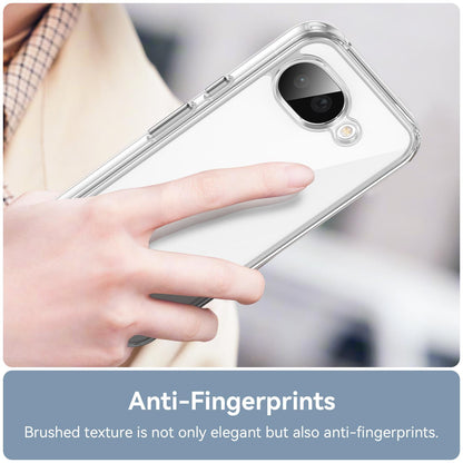 Google Pixel 10a Electroplated Buttons TPU Acrylic Phone Case with Screen Protector - Heavy Duty Shockproof Cover, Air Cushion Corners, Raised Camera & Screen Protection, HD Tempered Glass Full Coverage Protective Case