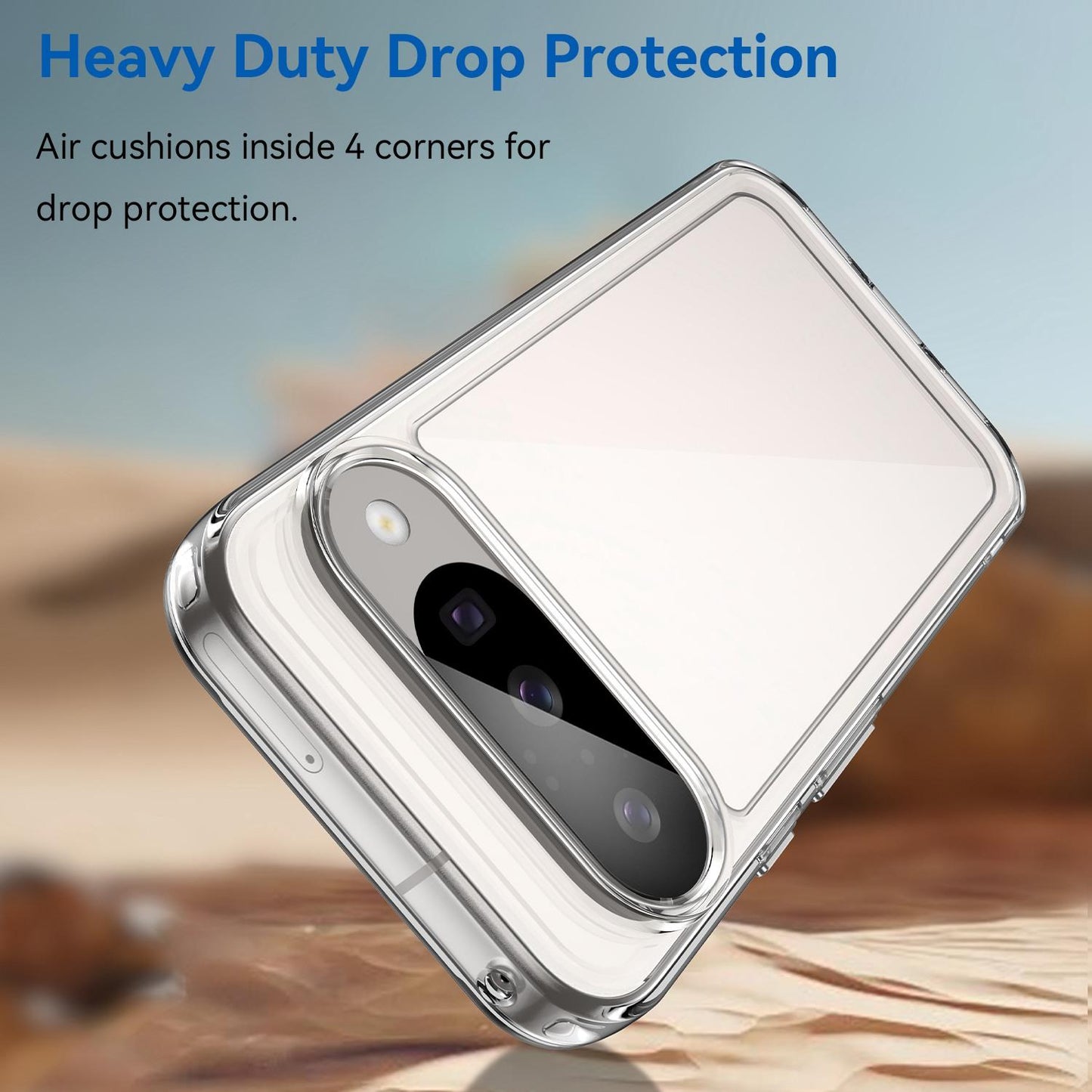 Google Pixel 10 Electroplated Buttons TPU Acrylic Phone Case with Screen Protector - Heavy Duty Shockproof Cover, Air Cushion Corners, Raised Camera & Screen Protection, HD Tempered Glass Full Coverage Protective Case