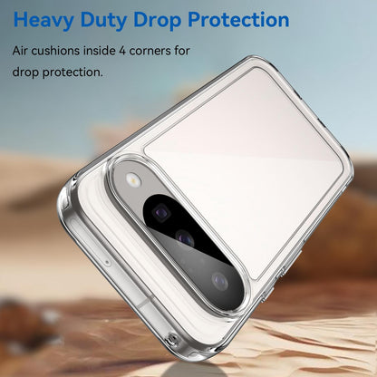 Google Pixel 10 Electroplated Buttons TPU Acrylic Phone Case with Screen Protector - Heavy Duty Shockproof Cover, Air Cushion Corners, Raised Camera & Screen Protection, HD Tempered Glass Full Coverage Protective Case