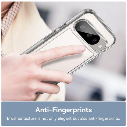 Google Pixel 10 Electroplated Buttons TPU Acrylic Phone Case with Screen Protector - Heavy Duty Shockproof Cover, Air Cushion Corners, Raised Camera & Screen Protection, HD Tempered Glass Full Coverage Protective Case
