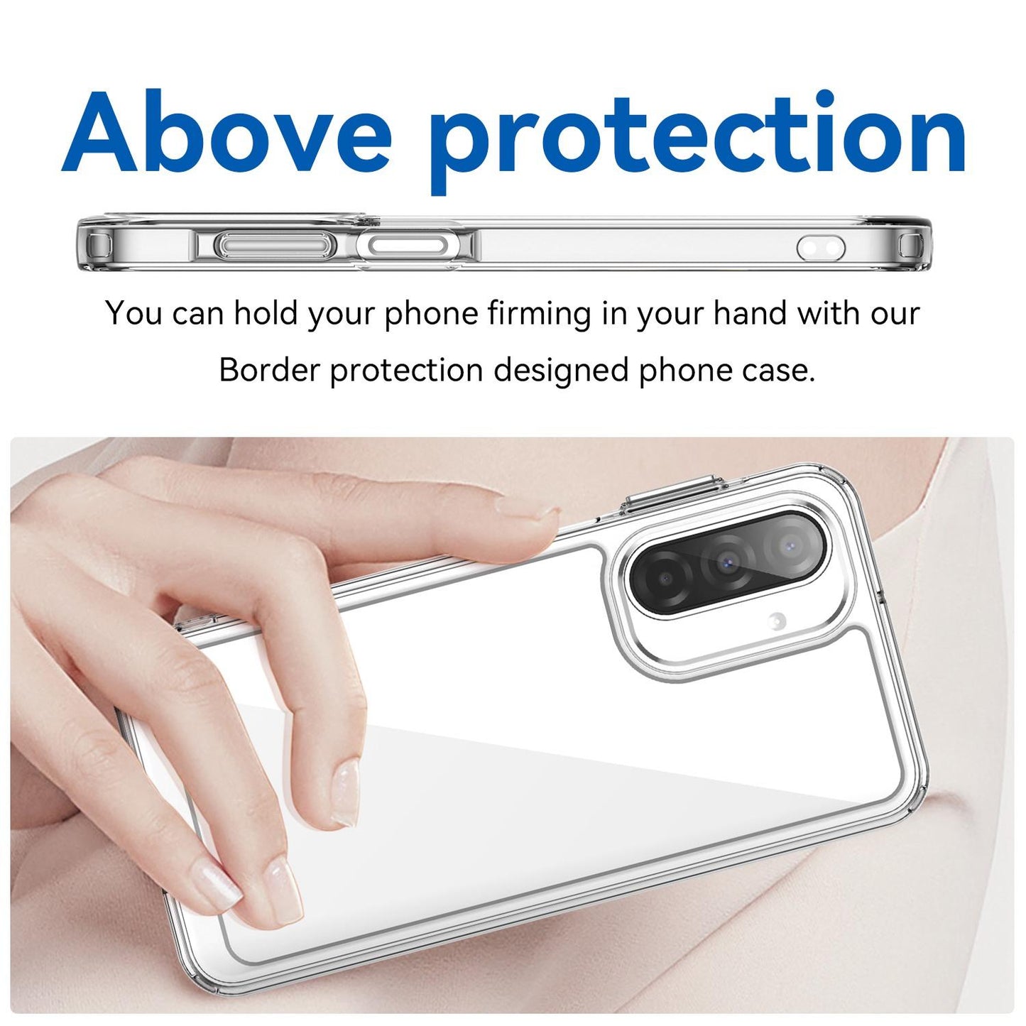 Samsung Galaxy A17 4G Electroplated Buttons TPU Acrylic Phone Case with Screen Protector - Heavy Duty Shockproof Cover, Air Cushion Corners, Raised Camera & Screen Protection, HD Tempered Glass Full Coverage Protective Case