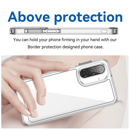 Samsung Galaxy A26 5G Electroplated Buttons TPU Acrylic Phone Case with Screen Protector - Heavy Duty Shockproof Cover, Air Cushion Corners, Raised Camera & Screen Protection, HD Tempered Glass Full Coverage Protective Case