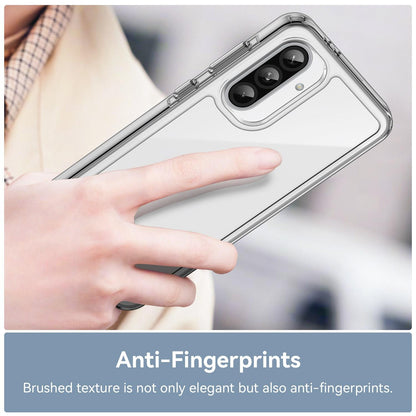 Samsung Galaxy A35 5G Electroplated Buttons TPU Acrylic Phone Case with Screen Protector - Heavy Duty Shockproof Cover, Air Cushion Corners, Raised Camera & Screen Protection, HD Tempered Glass Full Coverage Protective Case