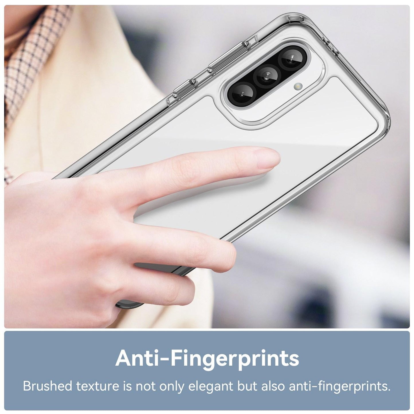 Samsung Galaxy A56 5G Electroplated Buttons TPU Acrylic Phone Case with Screen Protector - Heavy Duty Shockproof Cover, Air Cushion Corners, Raised Camera & Screen Protection, HD Tempered Glass Full Coverage Protective Case