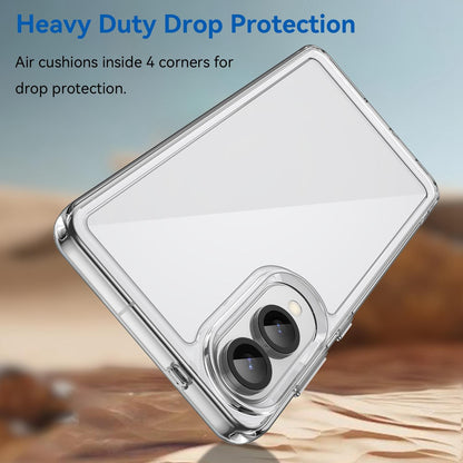 Samsung Galaxy S25 Edge 5G Electroplated Buttons TPU Acrylic Phone Case with Screen Protector - Heavy Duty Shockproof Cover, Air Cushion Corners, Raised Camera & Screen Protection, HD Tempered Glass Full Coverage Protective Case