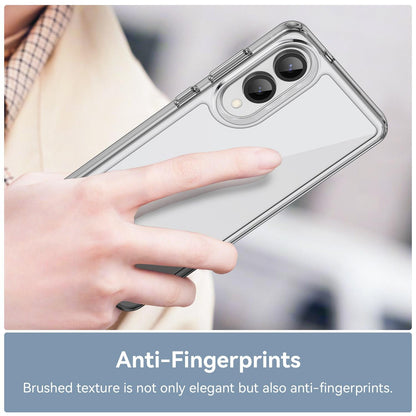 Samsung Galaxy S25 Edge 5G Electroplated Buttons TPU Acrylic Phone Case with Screen Protector - Heavy Duty Shockproof Cover, Air Cushion Corners, Raised Camera & Screen Protection, HD Tempered Glass Full Coverage Protective Case