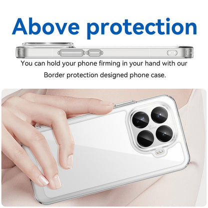 Xiaomi 15T Pro 5G Electroplated Buttons TPU Acrylic Phone Case with Screen Protector - Heavy Duty Shockproof Cover, Air Cushion Corners, Raised Camera & Screen Protection, HD Tempered Glass Full Coverage Protective Case