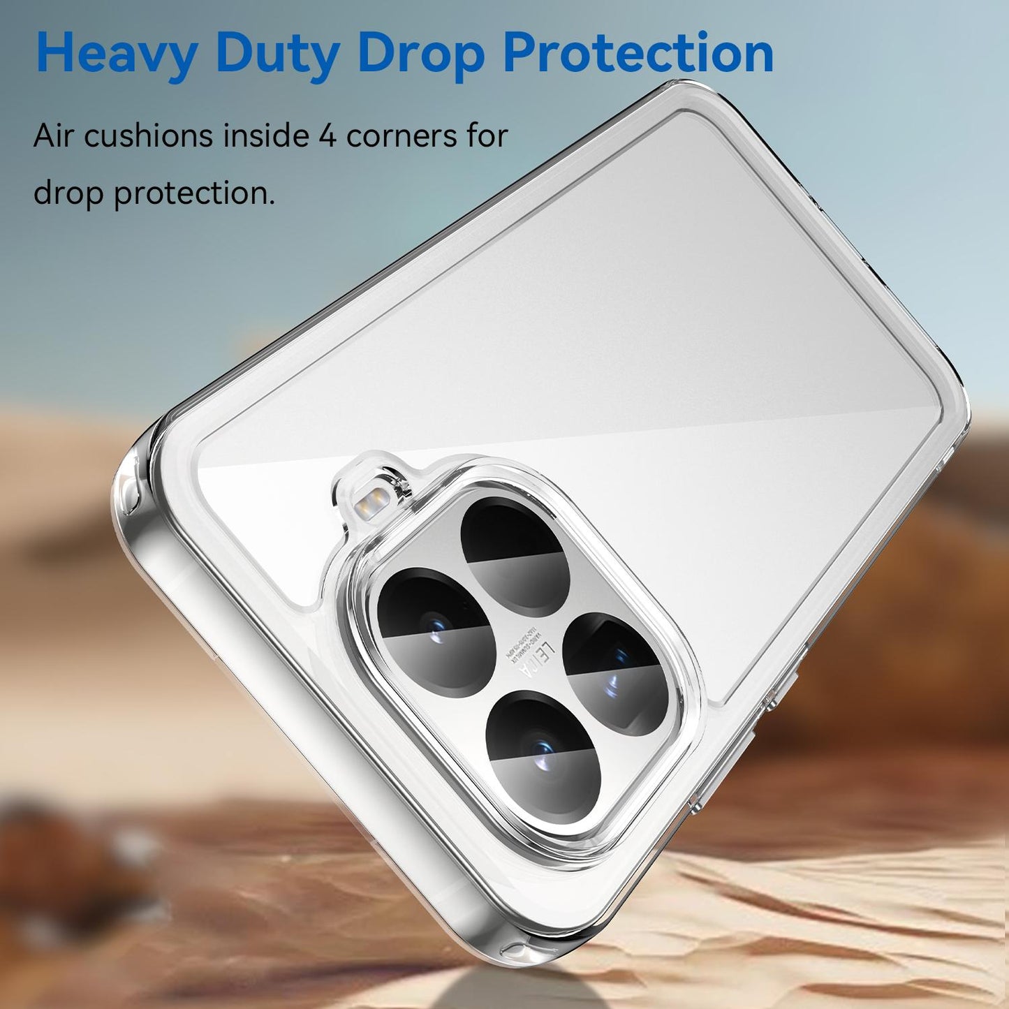 Xiaomi 15T Pro 5G Electroplated Buttons TPU Acrylic Phone Case with Screen Protector - Heavy Duty Shockproof Cover, Air Cushion Corners, Raised Camera & Screen Protection, HD Tempered Glass Full Coverage Protective Case