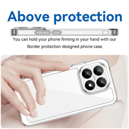 Xiaomi 15T 5G Electroplated Buttons TPU Acrylic Phone Case with Screen Protector - Heavy Duty Shockproof Cover, Air Cushion Corners, Raised Camera & Screen Protection, HD Tempered Glass Full Coverage Protective Case