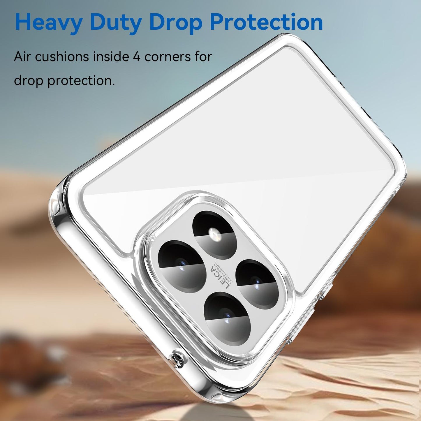 Xiaomi 15T 5G Electroplated Buttons TPU Acrylic Phone Case with Screen Protector - Heavy Duty Shockproof Cover, Air Cushion Corners, Raised Camera & Screen Protection, HD Tempered Glass Full Coverage Protective Case