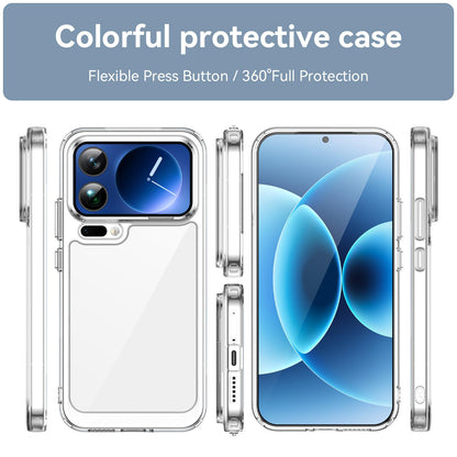 Xiaomi 17 Pro Electroplated Buttons TPU Acrylic Phone Case with Screen Protector - Heavy Duty Shockproof Cover, Air Cushion Corners, Raised Camera & Screen Protection, HD Tempered Glass Full Coverage Protective Case