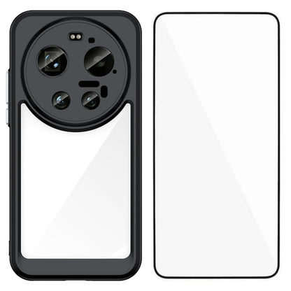 Xiaomi 17 Ultra Electroplated Buttons TPU Acrylic Phone Case with Screen Protector - Heavy Duty Shockproof Cover, Air Cushion Corners, Raised Camera & Screen Protection, HD Tempered Glass Full Coverage Protective Case