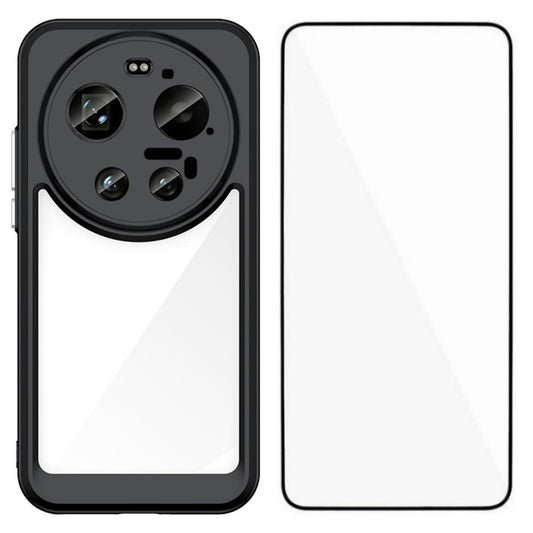 Xiaomi 17 Ultra Electroplated Buttons TPU Acrylic Phone Case with Screen Protector - Heavy Duty Shockproof Cover, Air Cushion Corners, Raised Camera & Screen Protection, HD Tempered Glass Full Coverage Protective Case