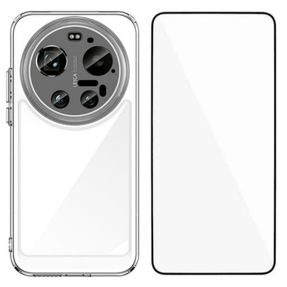 Xiaomi 17 Ultra Electroplated Buttons TPU Acrylic Phone Case with Screen Protector - Heavy Duty Shockproof Cover, Air Cushion Corners, Raised Camera & Screen Protection, HD Tempered Glass Full Coverage Protective Case