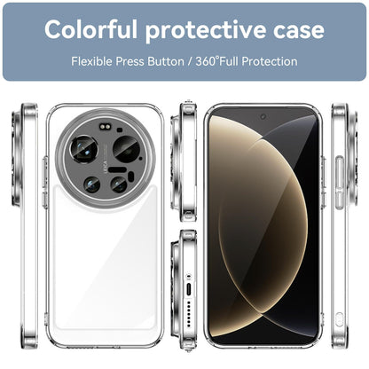Xiaomi 17 Ultra Electroplated Buttons TPU Acrylic Phone Case with Screen Protector - Heavy Duty Shockproof Cover, Air Cushion Corners, Raised Camera & Screen Protection, HD Tempered Glass Full Coverage Protective Case