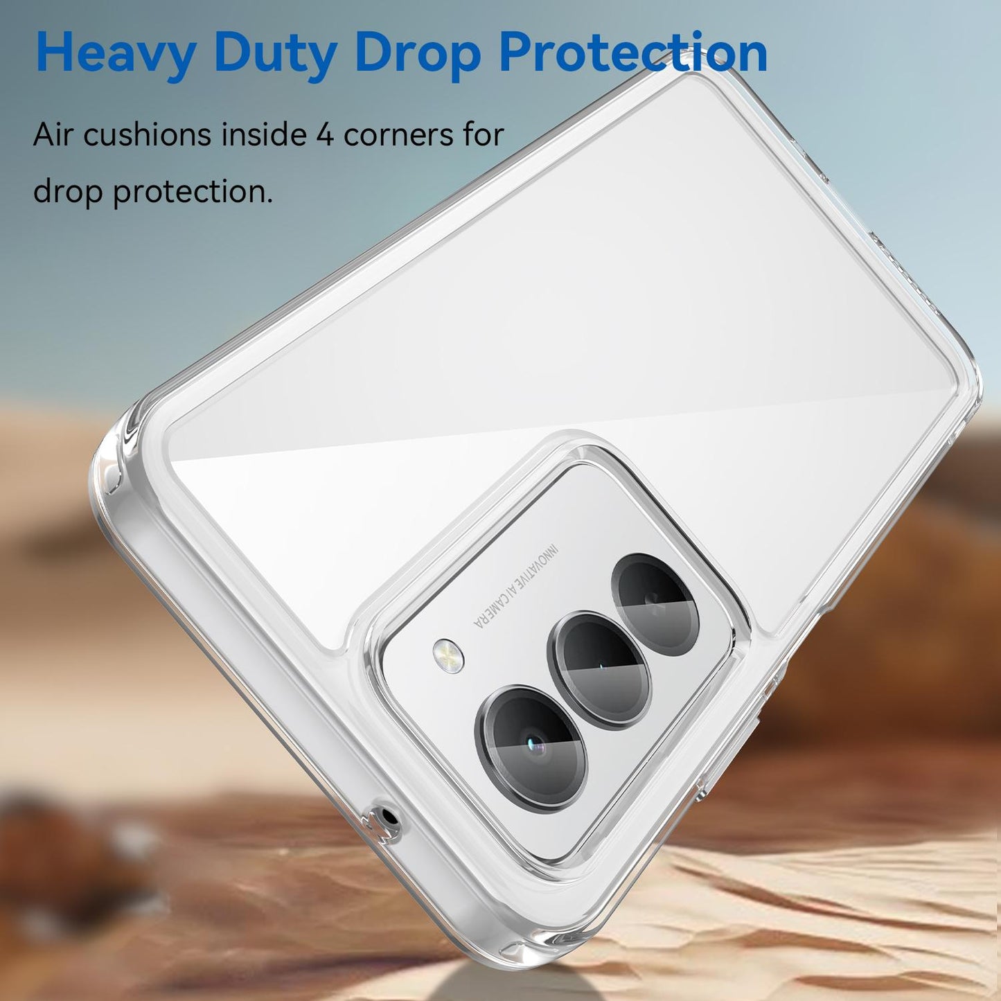 Redmi 15 5G Electroplated Buttons TPU Acrylic Phone Case with Screen Protector - Heavy Duty Shockproof Cover, Air Cushion Corners, Raised Camera & Screen Protection, HD Tempered Glass Full Coverage Protective Case