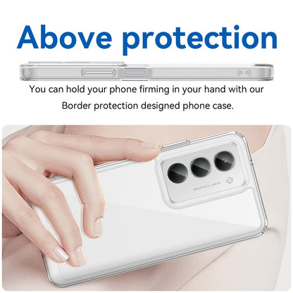 Redmi 15 5G 169.5mm Electroplated Buttons TPU Acrylic Phone Case with Screen Protector - Heavy Duty Shockproof Cover, Air Cushion Corners, Raised Camera & Screen Protection, HD Tempered Glass Full Coverage Protective Case
