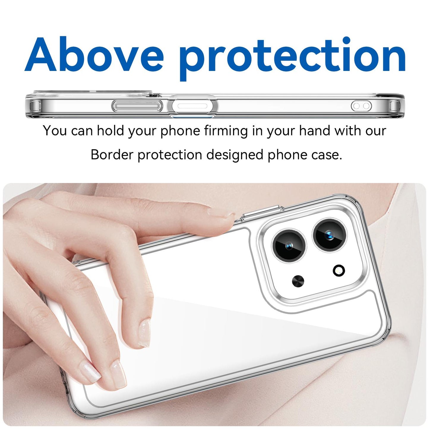 Redmi 15C 5G Electroplated Buttons TPU Acrylic Phone Case with Screen Protector - Heavy Duty Shockproof Cover, Air Cushion Corners, Raised Camera & Screen Protection, HD Tempered Glass Full Coverage Protective Case