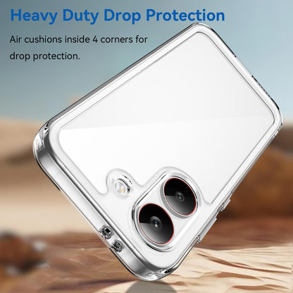 Redmi Turbo 5 Electroplated Buttons TPU Acrylic Phone Case with Screen Protector - Heavy Duty Shockproof Cover, Air Cushion Corners, Raised Camera & Screen Protection, HD Tempered Glass Full Coverage Protective Case