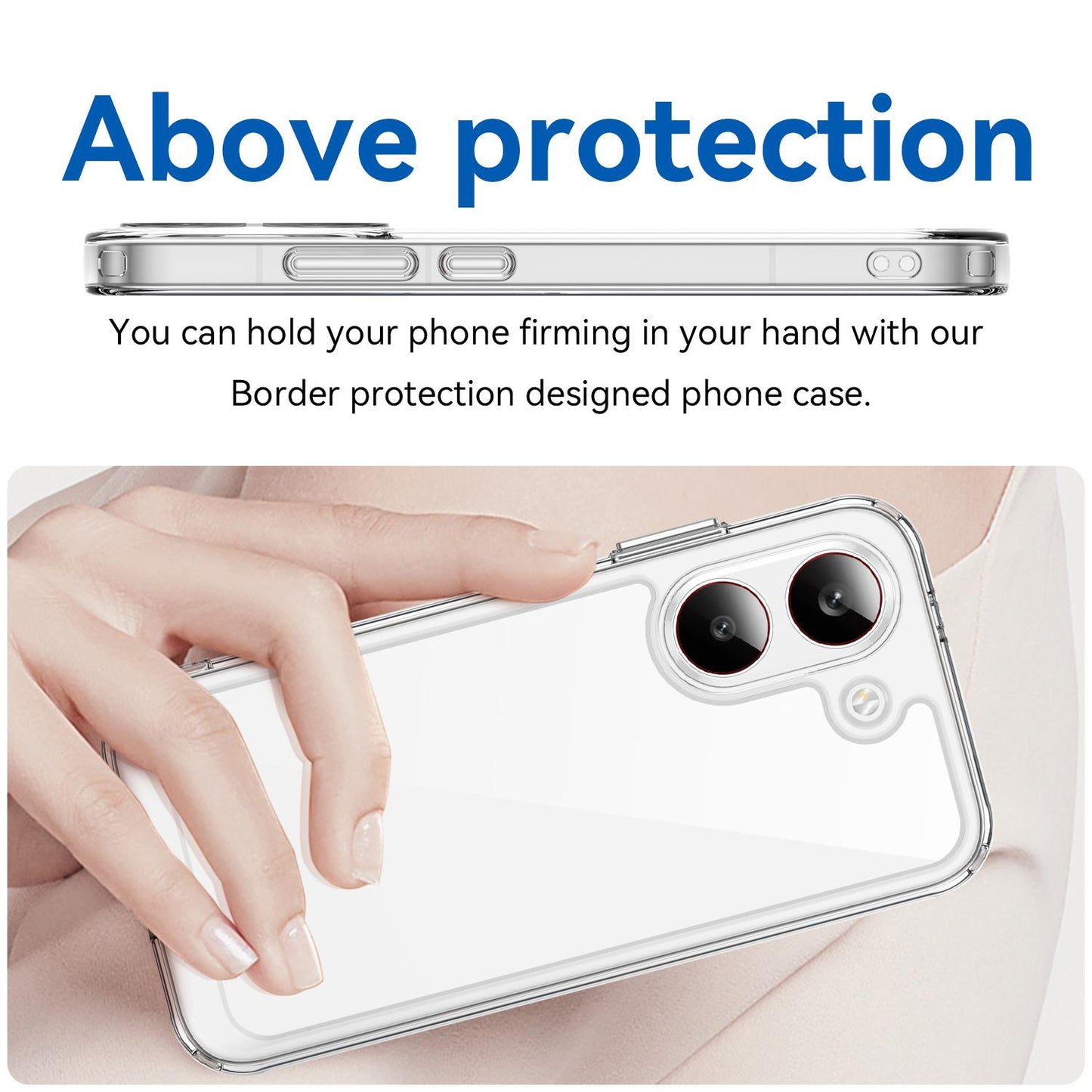 Poco X8 Pro 5G Electroplated Buttons TPU Acrylic Phone Case with Screen Protector - Heavy Duty Shockproof Cover, Air Cushion Corners, Raised Camera & Screen Protection, HD Tempered Glass Full Coverage Protective Case