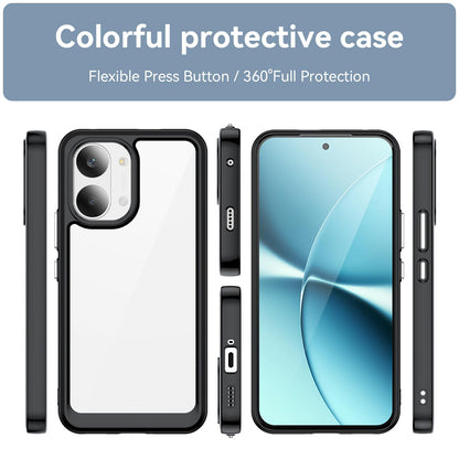 Poco X8 Pro Max 5G Electroplated Buttons TPU Acrylic Phone Case with Screen Protector - Heavy Duty Shockproof Cover, Air Cushion Corners, Raised Camera & Screen Protection, HD Tempered Glass Full Coverage Protective Case